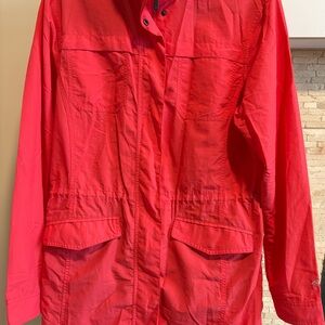 Eddie Bauer Red Utility Jacket Lightweight Outdoor Essential